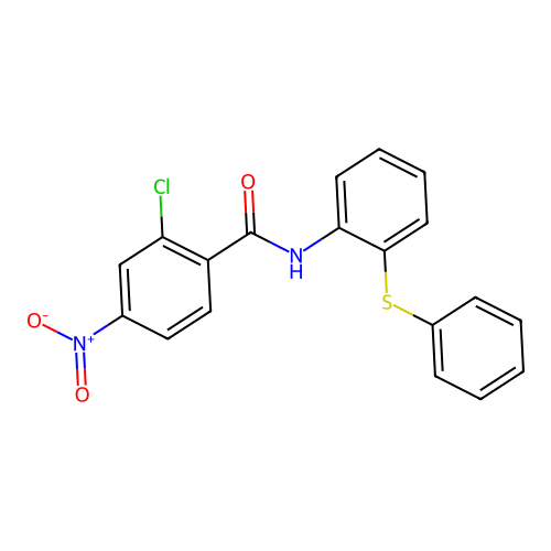 2-chloro-4-nitro-N-(2-phenylsulfanylphenyl)benzamide structure