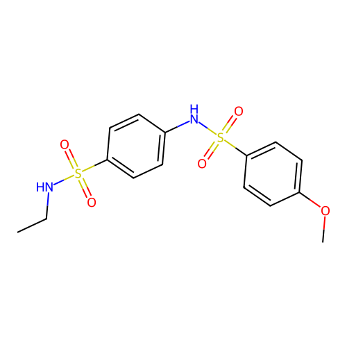N-ethyl-4-[(4-methoxyphenyl)sulfonylamino]benzenesulfonamide structure