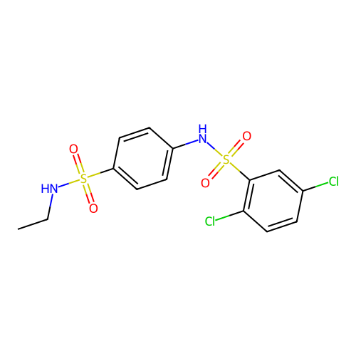 2,5-dichloro-N-[4-(ethylsulfamoyl)phenyl]benzenesulfonamide structure