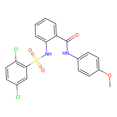 2-[(2,5-dichlorophenyl)sulfonylamino]-N-(4-methoxyphenyl)benzamide structure