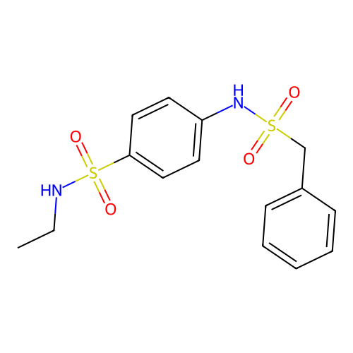 4-(benzylsulfonylamino)-N-ethylbenzenesulfonamide structure