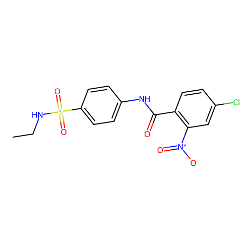 4-chloro-N-[4-(ethylsulfamoyl)phenyl]-2-nitrobenzamide structure