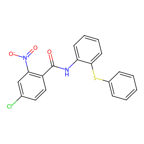 4-chloro-2-nitro-N-(2-phenylsulfanylphenyl)benzamide structure