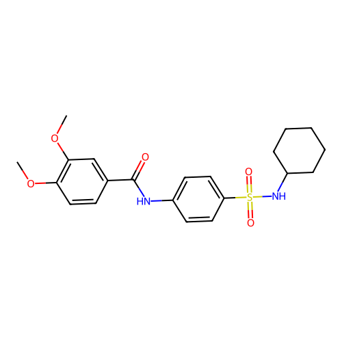 N-[4-(cyclohexylsulfamoyl)phenyl]-3,4-dimethoxybenzamide structure