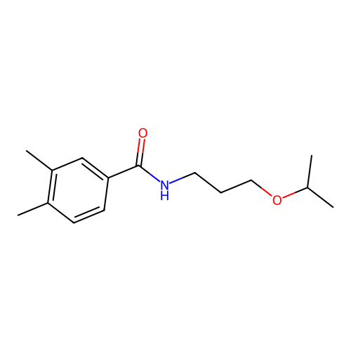 3,4-dimethyl-N-(3-propan-2-yloxypropyl)benzamide structure