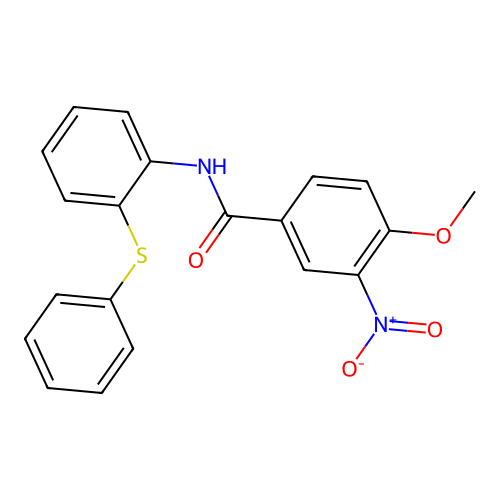 4-methoxy-3-nitro-N-(2-phenylsulfanylphenyl)benzamide structure