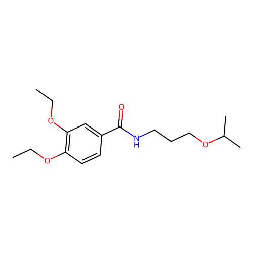 3,4-diethoxy-N-(3-propan-2-yloxypropyl)benzamide structure