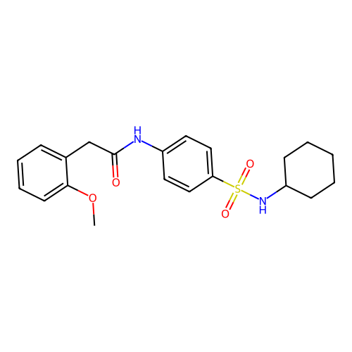 N-[4-(cyclohexylsulfamoyl)phenyl]-2-(2-methoxyphenyl)acetamide structure