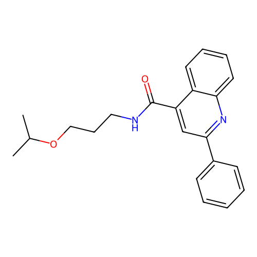 2-phenyl-N-(3-propan-2-yloxypropyl)quinoline-4-carboxamide structure