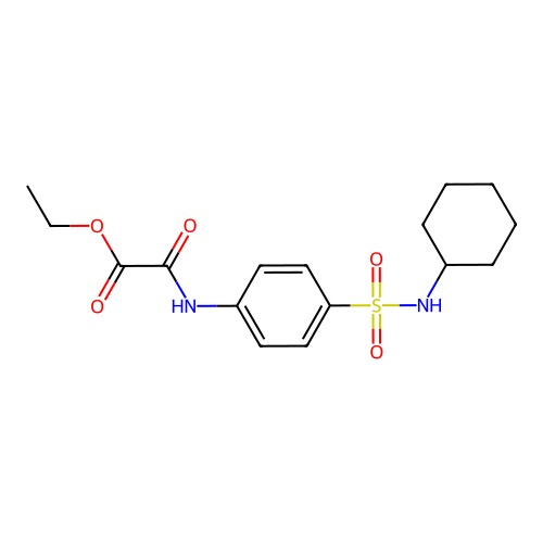 Ethyl {[4-(cyclohexylsulfamoyl)phenyl]amino}(oxo)acetate structure