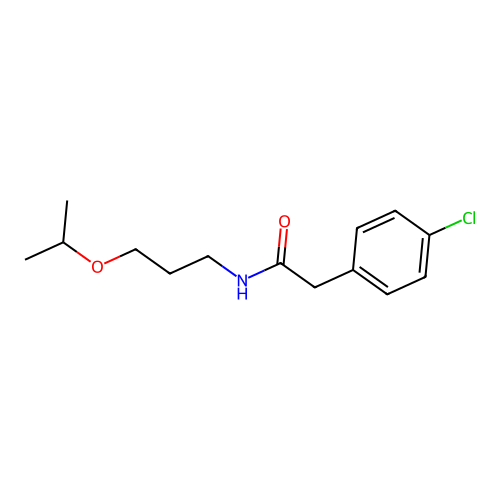 2-(4-chlorophenyl)-N-(3-propan-2-yloxypropyl)acetamide structure