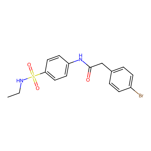 2-(4-bromophenyl)-N-[4-(ethylsulfamoyl)phenyl]acetamide structure
