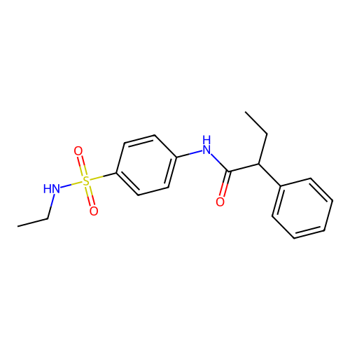 N-[4-(ethylsulfamoyl)phenyl]-2-phenylbutanamide structure
