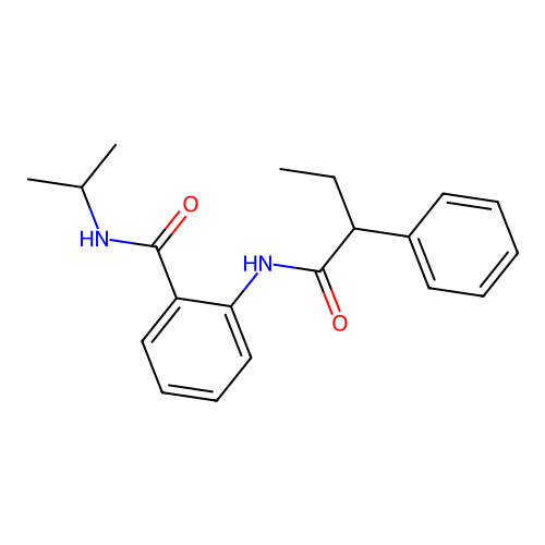 2-(2-phenylbutanoylamino)-N-propan-2-ylbenzamide structure
