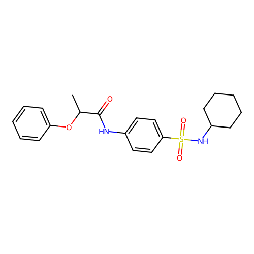 N-[4-(cyclohexylsulfamoyl)phenyl]-2-phenoxypropanamide structure