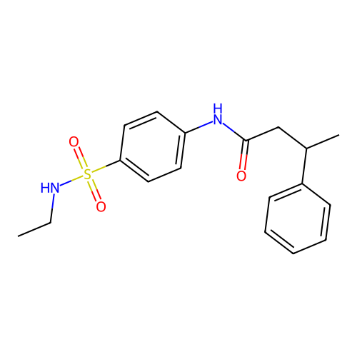 N-[4-(ethylsulfamoyl)phenyl]-3-phenylbutanamide structure