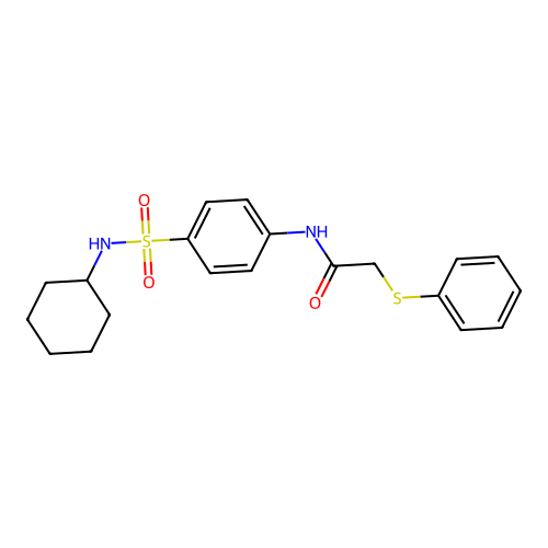N-[4-(cyclohexylsulfamoyl)phenyl]-2-phenylsulfanylacetamide structure