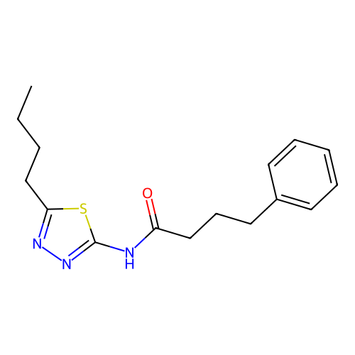 N-(5-butyl-1,3,4-thiadiazol-2-yl)-4-phenylbutanamide structure