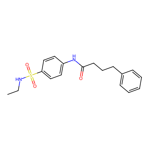 N-[4-(ethylsulfamoyl)phenyl]-4-phenylbutanamide structure
