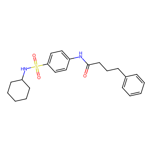 N-[4-(cyclohexylsulfamoyl)phenyl]-4-phenylbutanamide structure