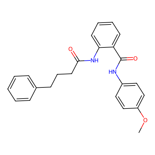 N-(4-methoxyphenyl)-2-(4-phenylbutanoylamino)benzamide structure