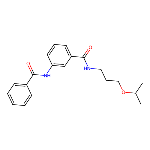 3-benzamido-N-(3-propan-2-yloxypropyl)benzamide structure
