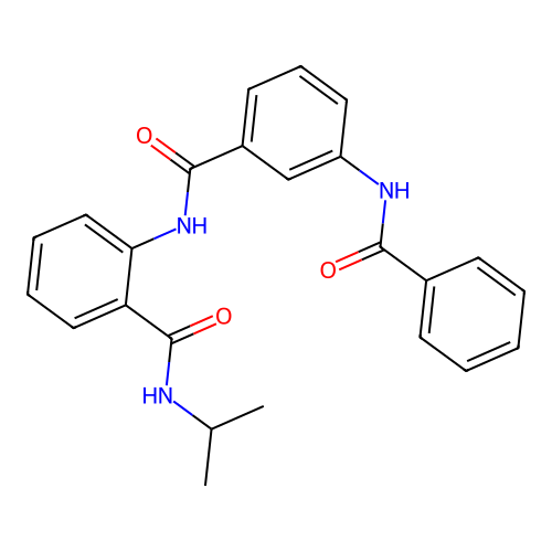 2-[(3-benzamidobenzoyl)amino]-N-propan-2-ylbenzamide structure
