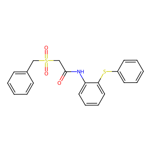2-benzylsulfonyl-N-(2-phenylsulfanylphenyl)acetamide structure