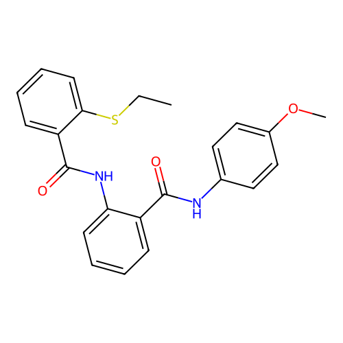 2-[(2-ethylsulfanylbenzoyl)amino]-N-(4-methoxyphenyl)benzamide structure
