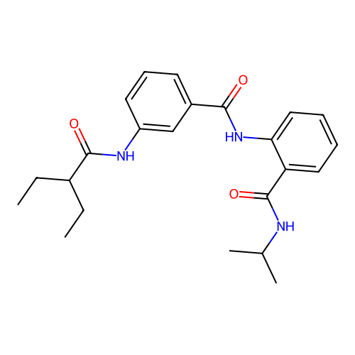 2-[[3-(2-ethylbutanoylamino)benzoyl]amino]-N-propan-2-ylbenzamide structure
