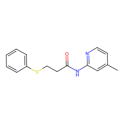 N-(4-methylpyridin-2-yl)-3-phenylsulfanylpropanamide structure