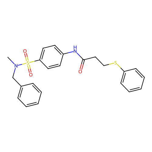 N-[4-[benzyl(methyl)sulfamoyl]phenyl]-3-phenylsulfanylpropanamide structure
