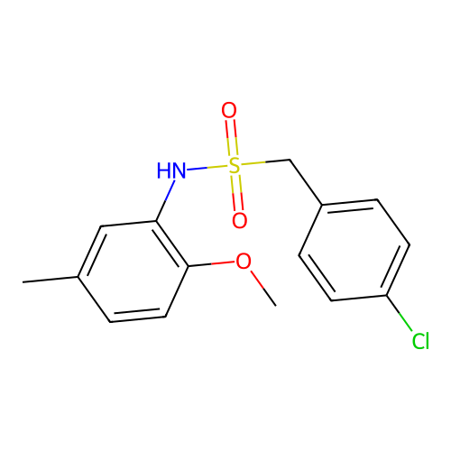 1-(4-chlorophenyl)-N-(2-methoxy-5-methylphenyl)methanesulfonamide structure