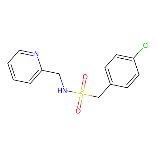 1-(4-chlorophenyl)-N-(pyridin-2-ylmethyl)methanesulfonamide structure