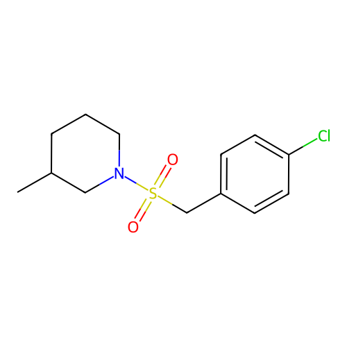 1-[(4-Chlorobenzyl)sulfonyl]-3-methylpiperidine structure