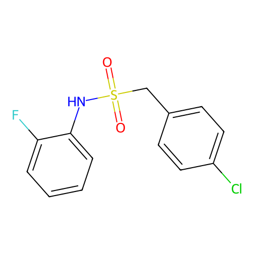 1-(4-chlorophenyl)-N-(2-fluorophenyl)methanesulfonamide structure