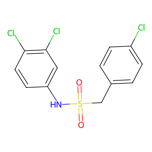 1-(4-chlorophenyl)-N-(3,4-dichlorophenyl)methanesulfonamide structure