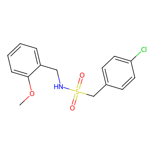 1-(4-chlorophenyl)-N-[(2-methoxyphenyl)methyl]methanesulfonamide structure