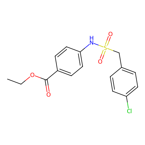 Ethyl 4-{[(4-chlorobenzyl)sulfonyl]amino}benzoate structure