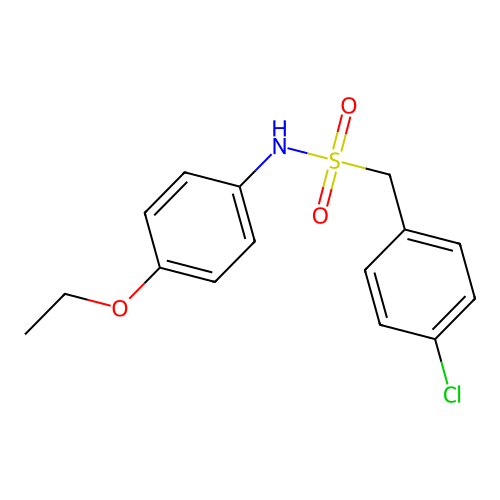 1-(4-chlorophenyl)-N-(4-ethoxyphenyl)methanesulfonamide structure