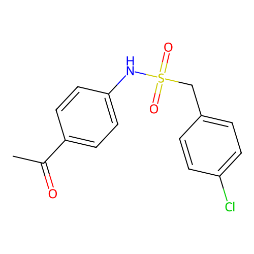 N-(4-acetylphenyl)-1-(4-chlorophenyl)methanesulfonamide structure