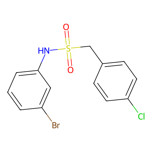 N-(3-bromophenyl)-1-(4-chlorophenyl)methanesulfonamide structure