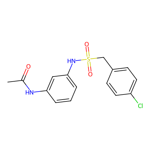 N-(3-{[(4-chlorobenzyl)sulfonyl]amino}phenyl)acetamide structure