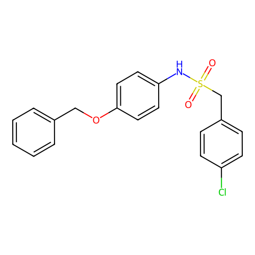 1-(4-chlorophenyl)-N-(4-phenylmethoxyphenyl)methanesulfonamide structure