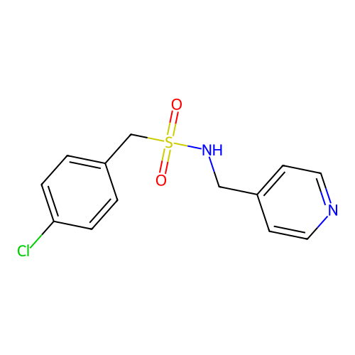 1-(4-chlorophenyl)-N-(pyridin-4-ylmethyl)methanesulfonamide structure