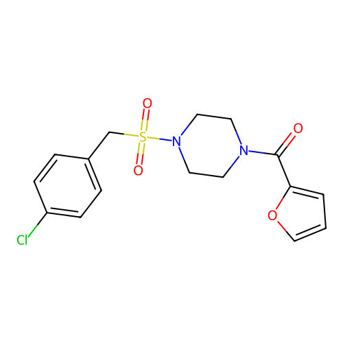 1-[(4-Chlorobenzyl)sulfonyl]-4-(2-furoyl)piperazine structure