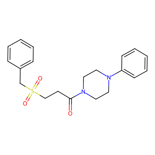 3-(Benzylsulfonyl)-1-(4-phenylpiperazin-1-yl)propan-1-one structure