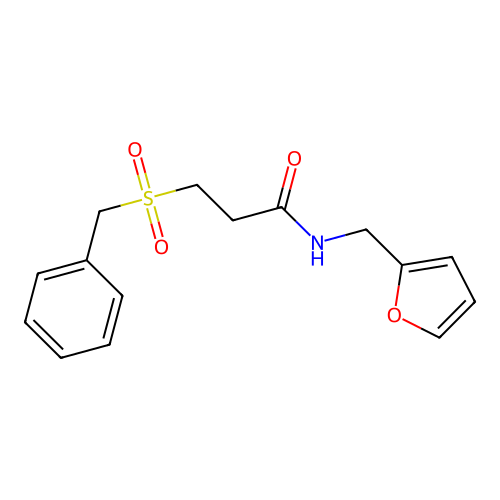 3-benzylsulfonyl-N-(furan-2-ylmethyl)propanamide structure