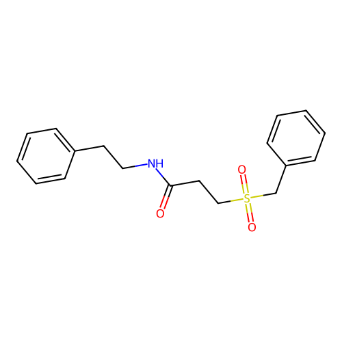 3-(benzylsulfonyl)-N-(2-phenylethyl)propanamide structure