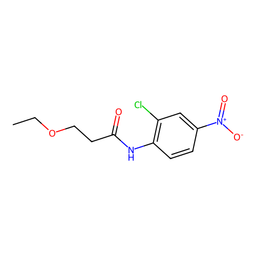 N-(2-chloro-4-nitrophenyl)-3-ethoxypropanamide structure
